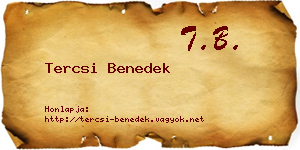Tercsi Benedek névjegykártya