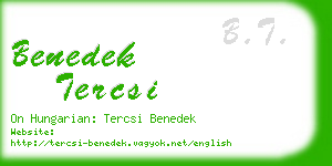 benedek tercsi business card